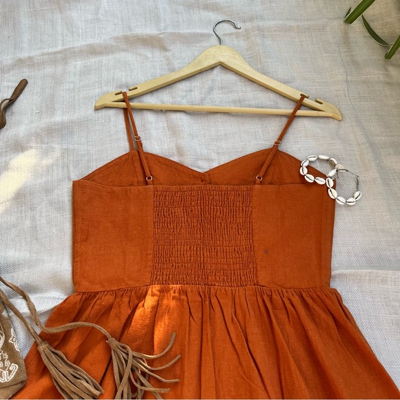 SOLD ❌ H&M Rust Dress with Buttons - Picture 9 of 10